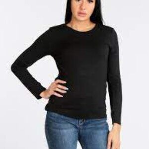 Saint James Long Sleeve Cotton Round Neck T-Shirt Size Large